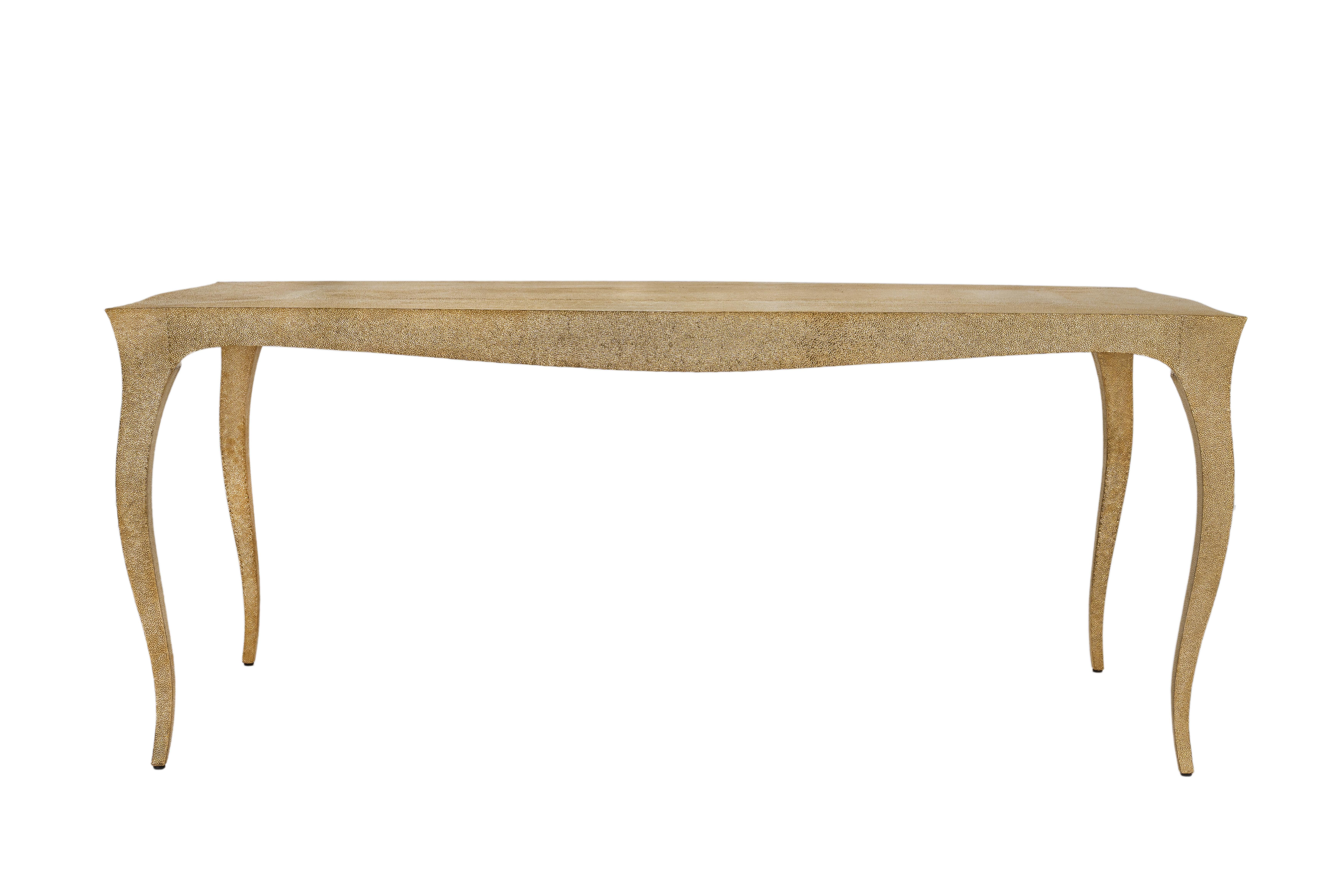 Louise Dining Table in Medium Hammered Brass Over Teak by Paul Mathieu  In New Condition For Sale In New York, NY