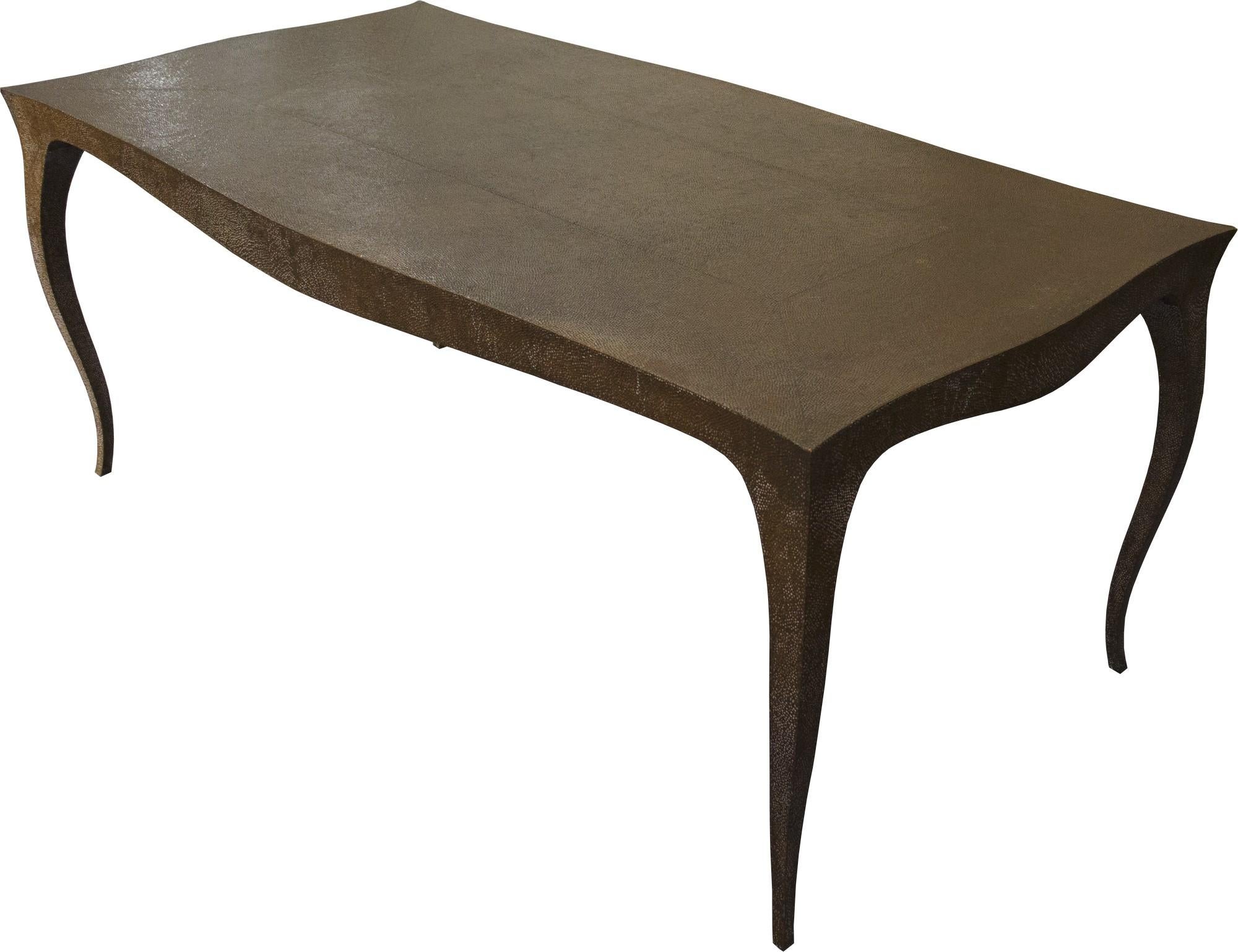 Indian Louise Dining Table in Copper Over Teak by Paul Mathieu for Stephanie Odegard For Sale