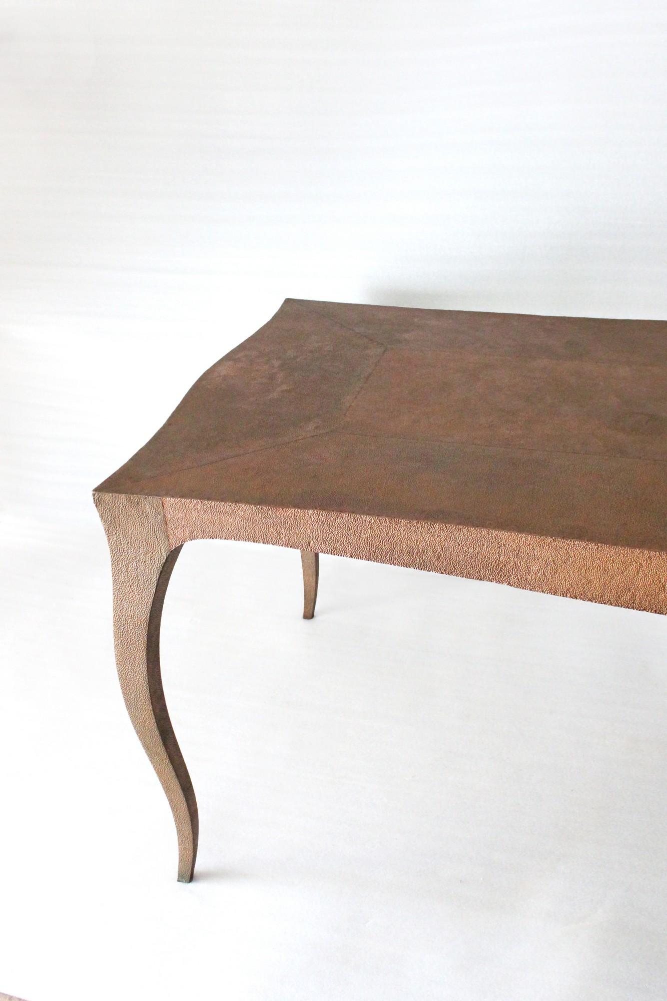 Contemporary Louise Dining Table in Copper Over Teak by Paul Mathieu for Stephanie Odegard For Sale