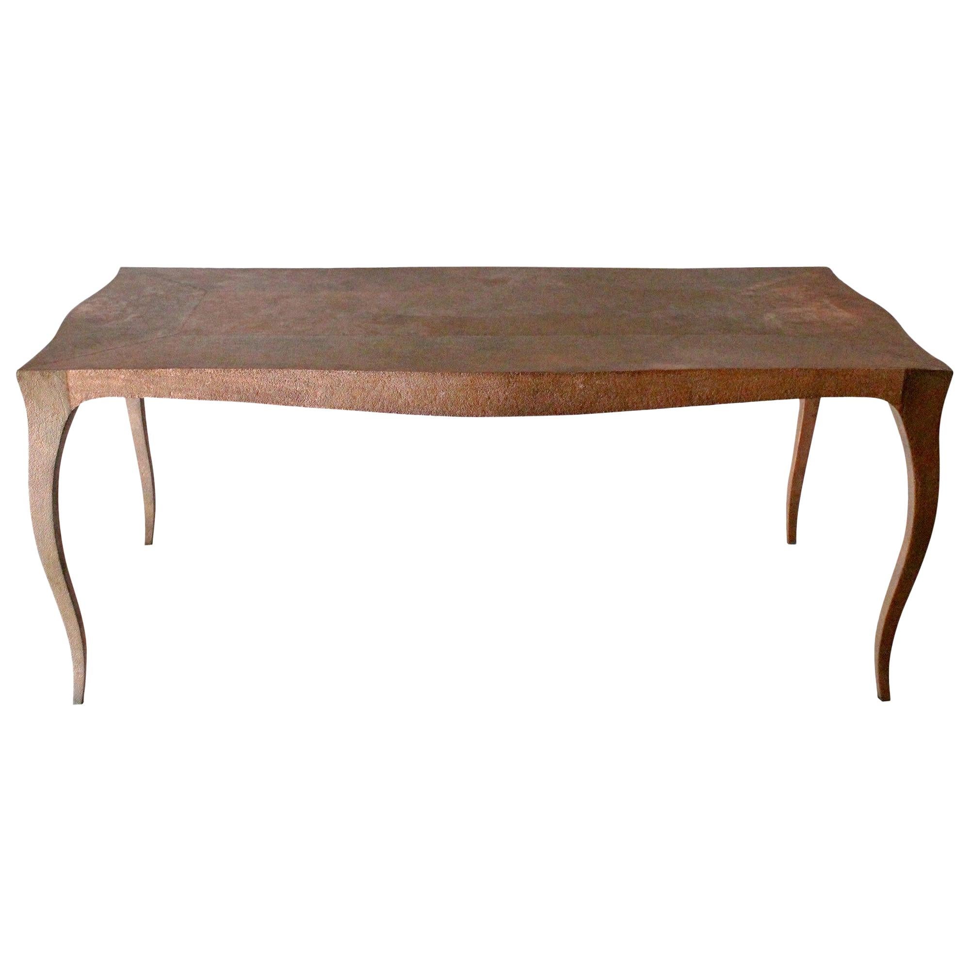 Louise Dining Table in Copper Over Teak by Paul Mathieu for Stephanie Odegard For Sale