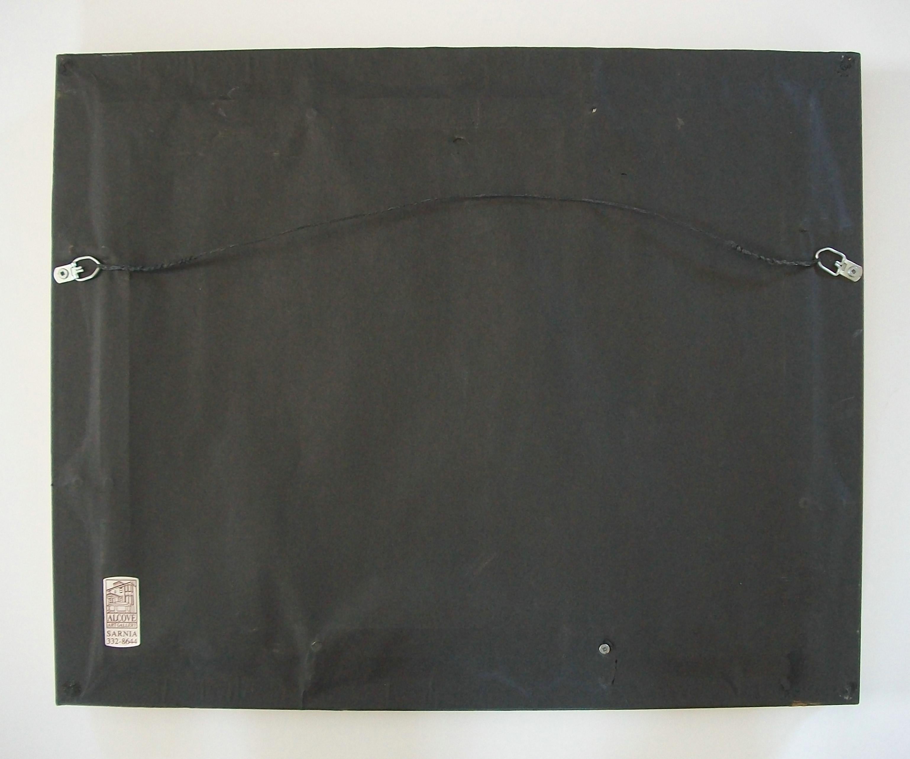 LOUISE DUSSAULT - Gerahmte Acryl-Landschaftsmalerei - Kanada - Ende des 20. im Angebot 2