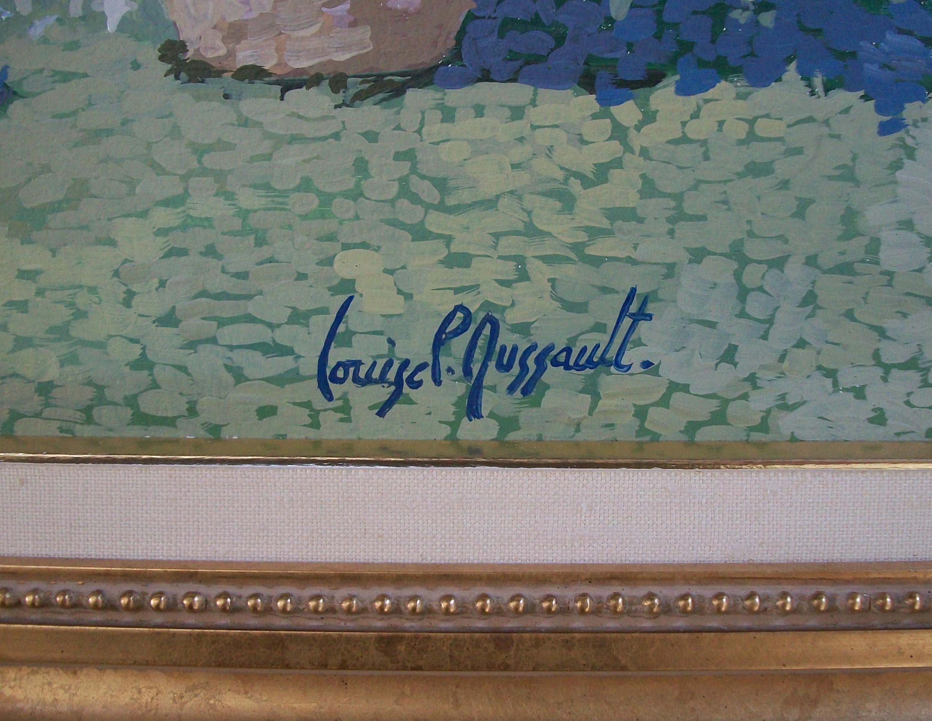 LOUISE DUSSAULT - Gerahmte Acryl-Landschaftsmalerei - Kanada - Ende des 20. im Zustand „Gut“ im Angebot in Chatham, ON