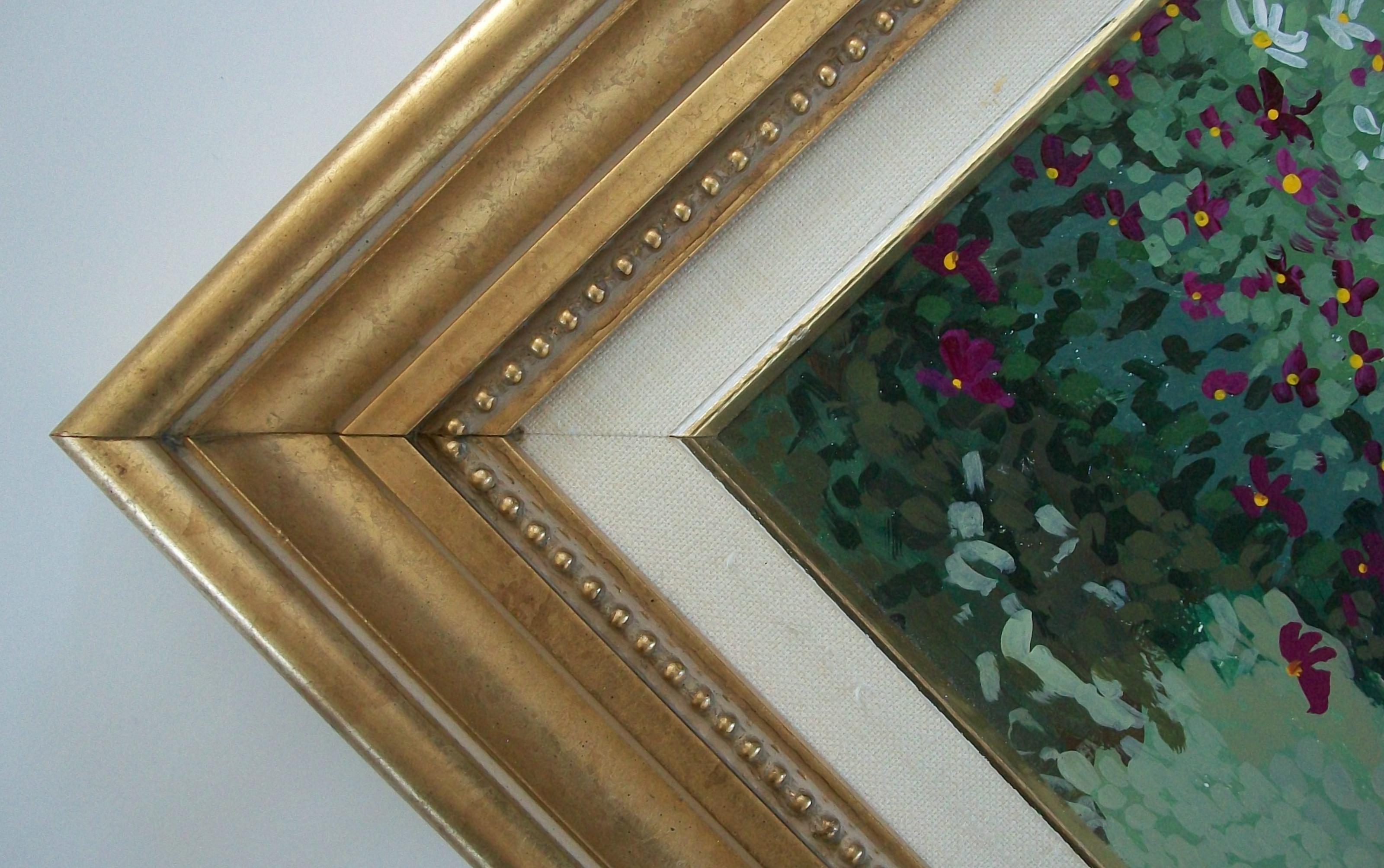 LOUISE DUSSAULT - Gerahmte Acryl-Landschaftsmalerei - Kanada - Ende des 20. im Angebot 1