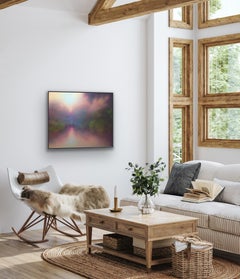 Arcadian Light, original painting, landscape, abstract, oil paint