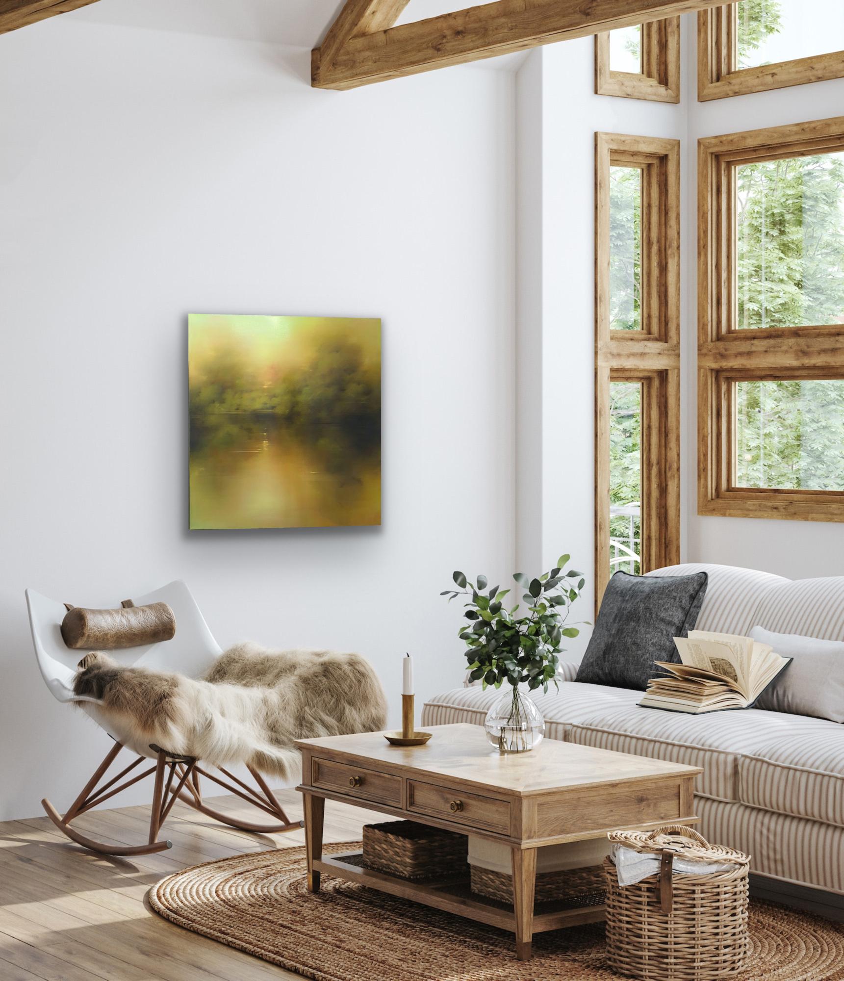 Halcyon Embers, Originalgemälde, Landschaft, abstrakt, Ölfarbe im Angebot 1