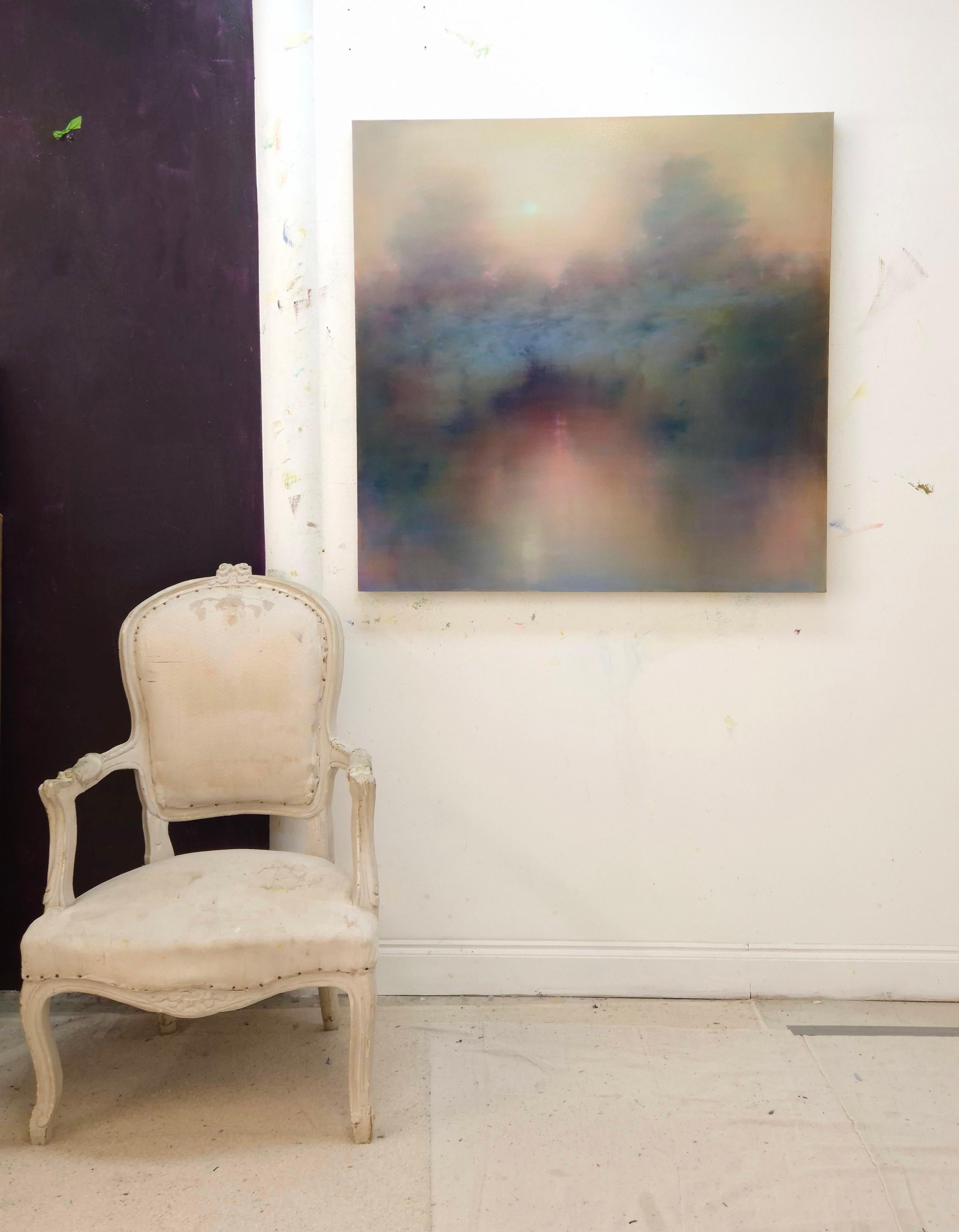 Mi interés es reinterpretar elementos de las pinturas clásicas de paisajes arcádicos de los siglos XVII y XVIII, invitando al espectador a reflexionar de nuevo sobre lo sublime, en relación con el impacto negativo de la actividad humana sobre el