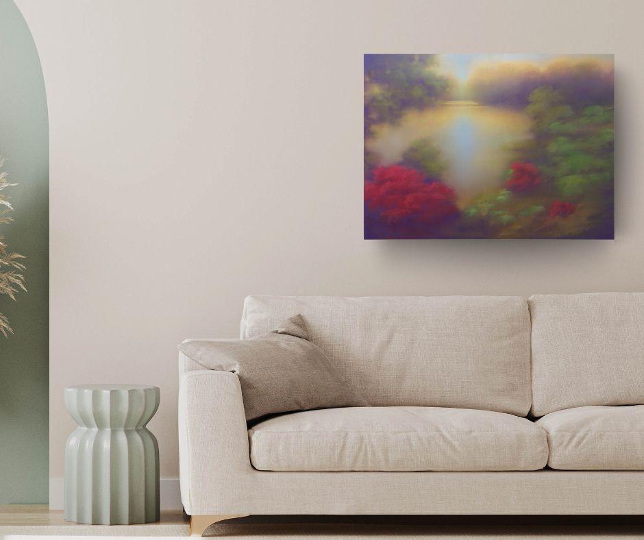 Die letzte Wärme - original abstrakter Impressionismus Landschaft Öl - zeitgenössisch (Abstrakter Impressionismus), Art, von Louise Fairchild