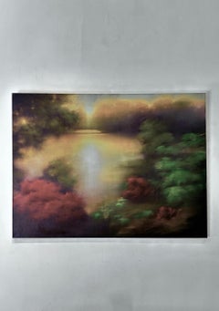 Die letzte Wärme - original abstrakter Impressionismus Landschaft Öl - zeitgenössisch