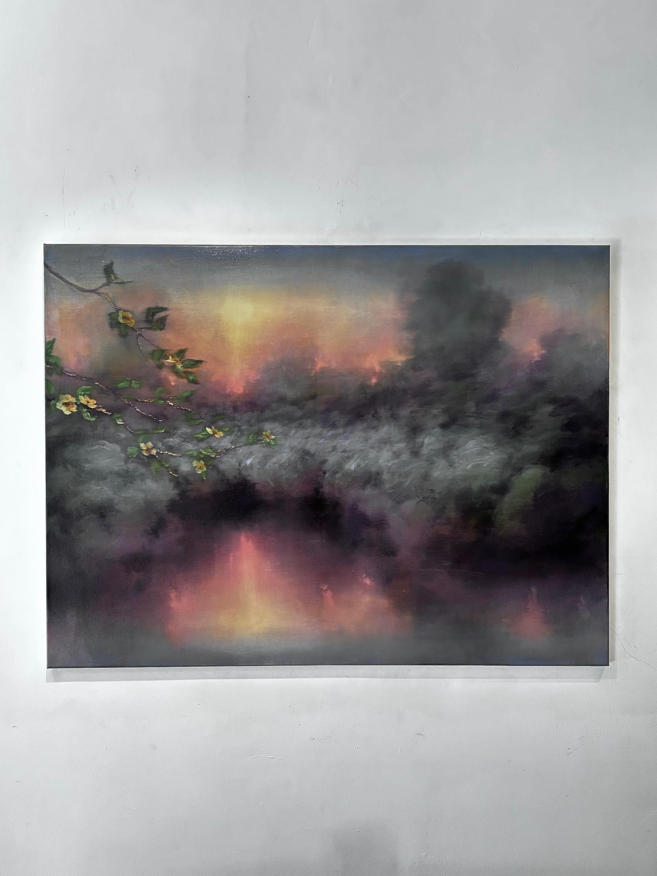 Tranquil Renewal - original abstrakter Impressionismus Landschaft Öl - zeitgenössisch – Painting von Louise Fairchild