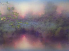 Tranquillo rinnovamento - olio originale di paesaggio impressionista astratto - contemporaneo