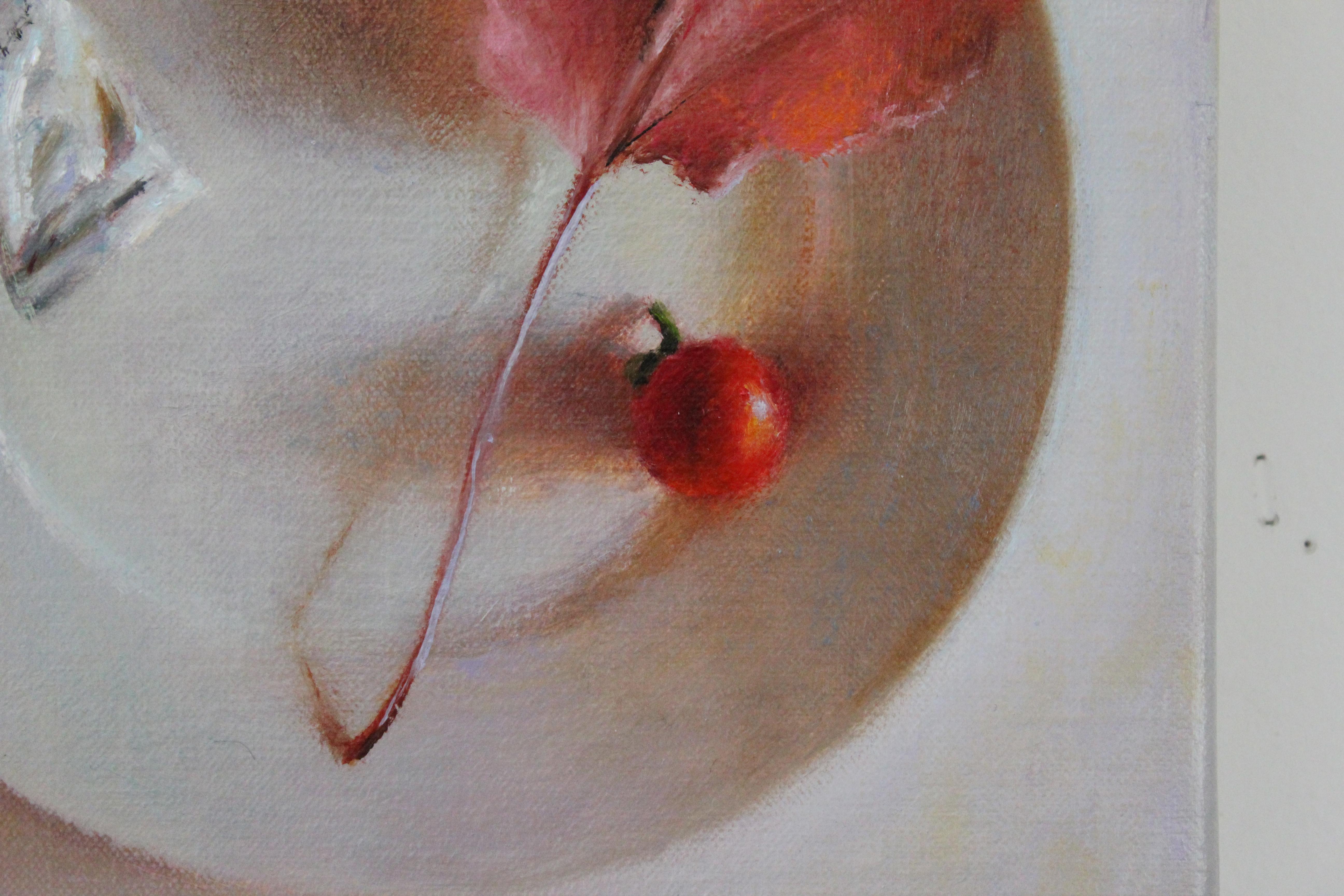 Der Herbsttag  (Grau), Still-Life Painting, von Louise Feneley