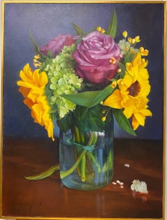 Rhapsody in Bloom, 48x36 original contemporary photorealistic still life