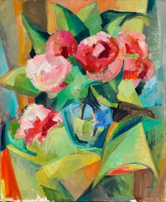 Mid-Century Roses Abstract
