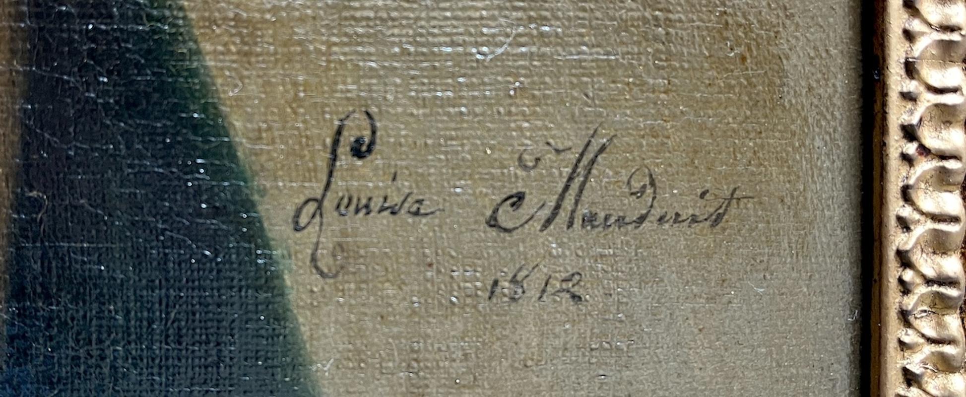 Una giovane donna che legge una lettera. Figura dello studio - Painting Scuola francese di Louise HERSENT