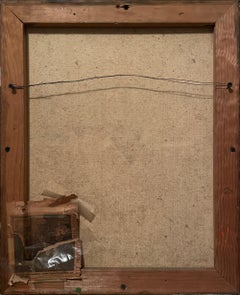 Vintage French Portrait Oil Painting by Louise-Jeanne Cottard Fossey