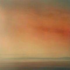 Aquarell #424 - Zeitgenössische abstrakte Landschaft, Ölgemälde