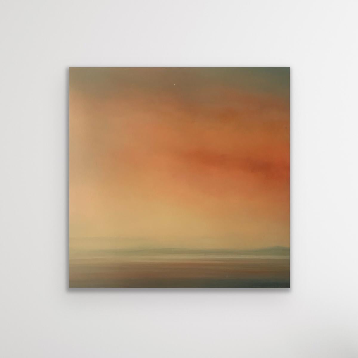 Wasser #424 - Contemporary Abstract Landscape Sonnenuntergang Ölgemälde – Painting von Louise LeBourgeois