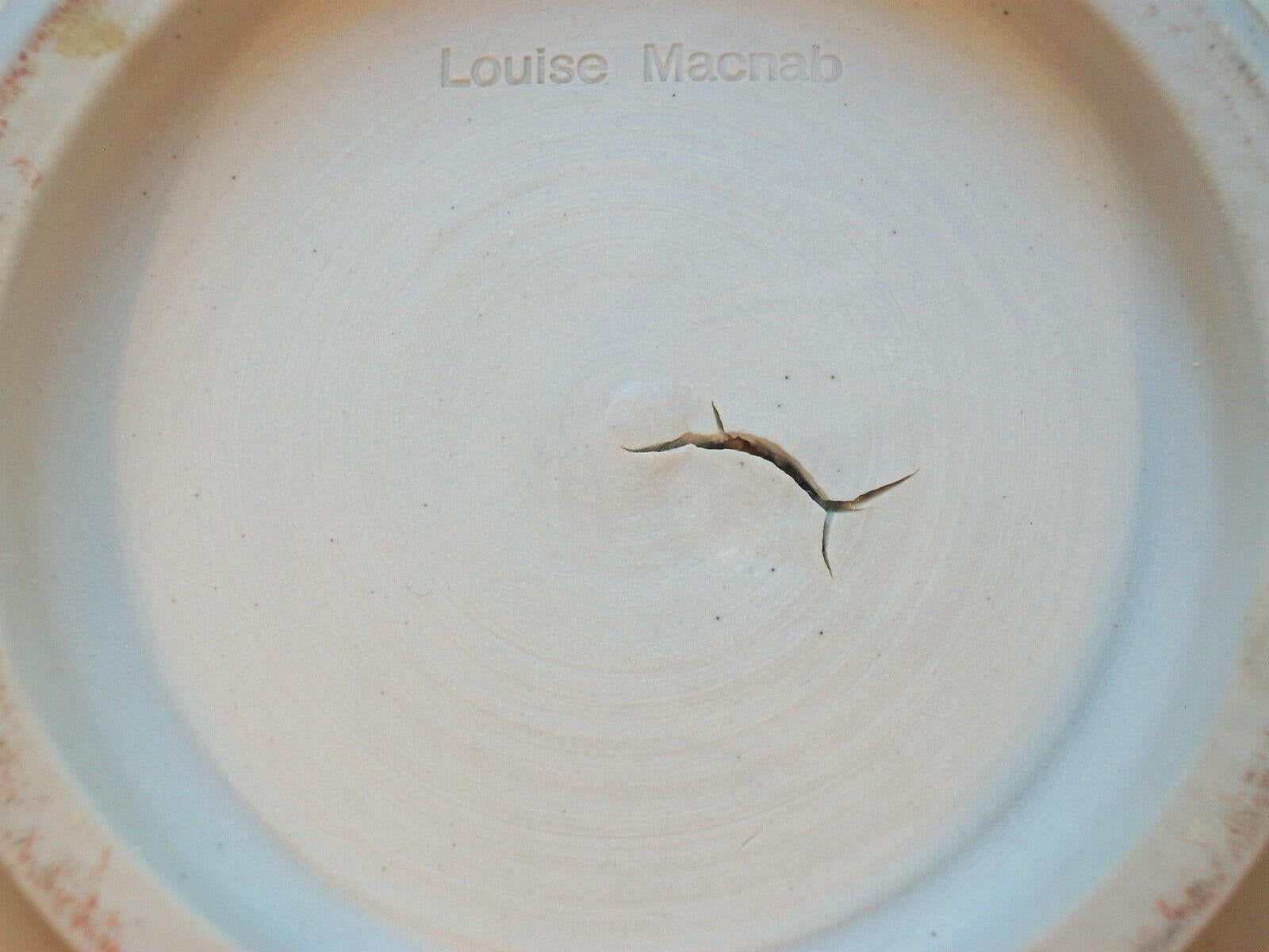 Louise Macnab, grand bol en Studio Pottery, décoré d'éclaboussures, Canada, C.20. en vente 3