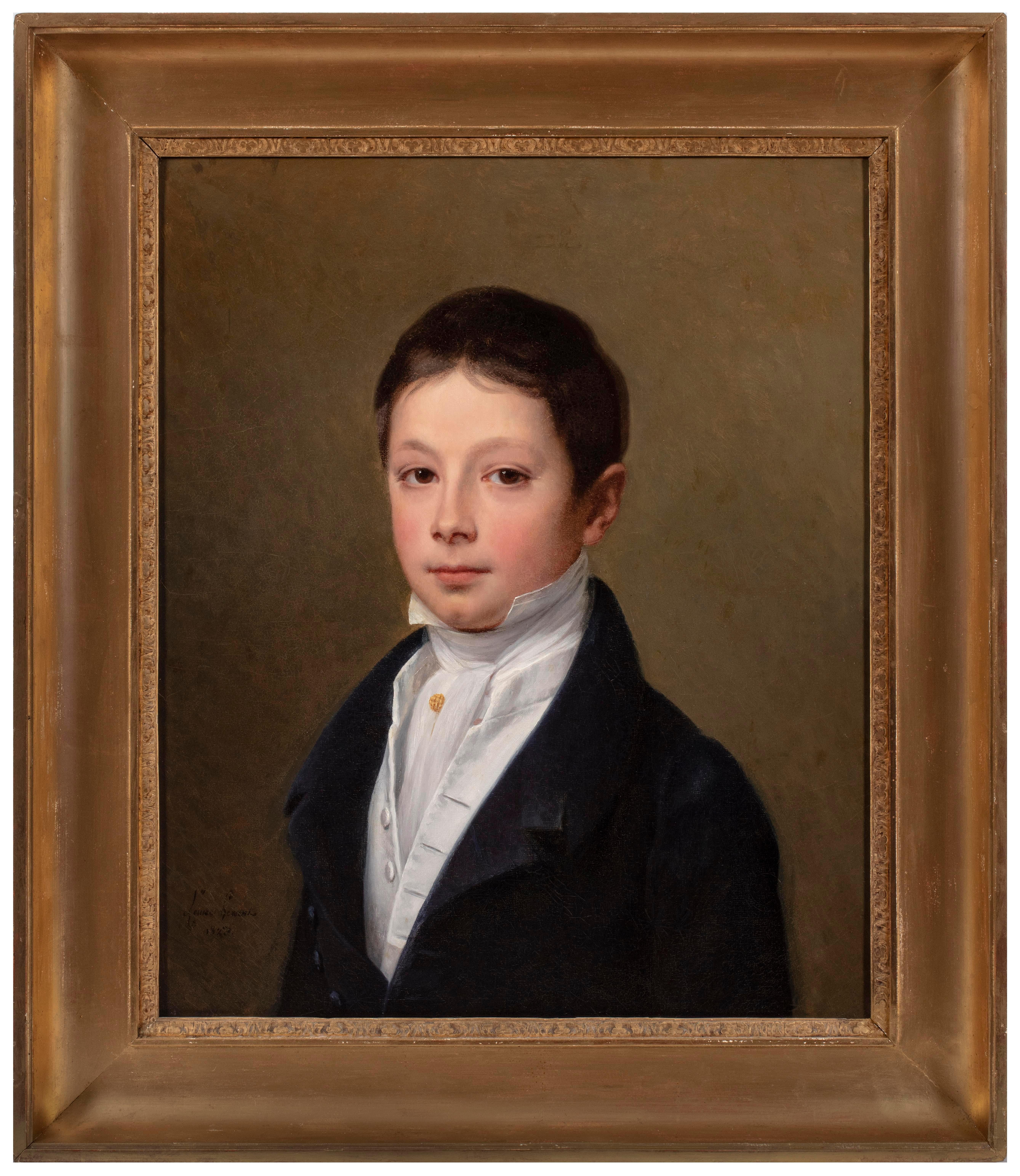Louise-Marie-Jeanne Hersent Portrait Painting - Portrait of a Young Boy