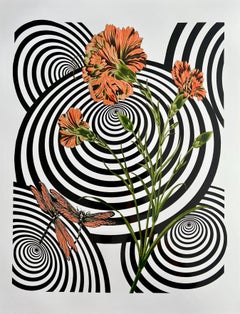 Carnation Wormhole (Découpage, Collage, Noir & Blanc, Motifs, A Space)