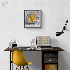 Tulipán y Abejas (Recortable, Collage, Blanco y Negro, Patrones, Espacio Negativo)