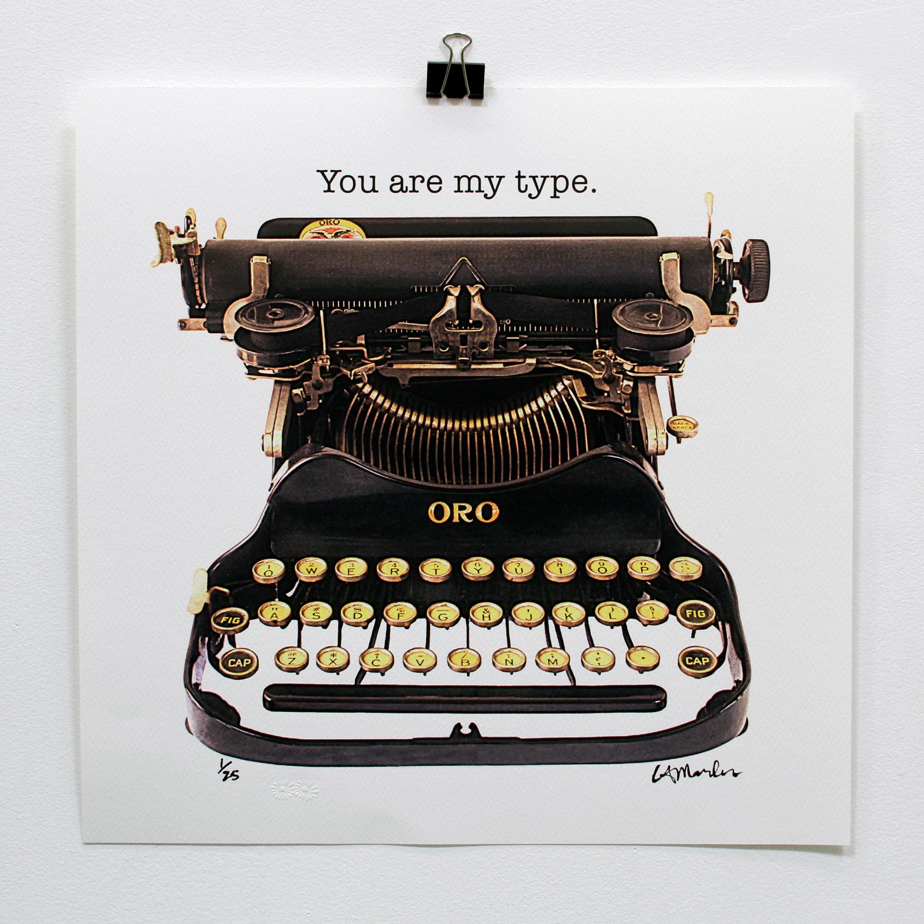 Louise Marler Figurative Print - You Are My Type