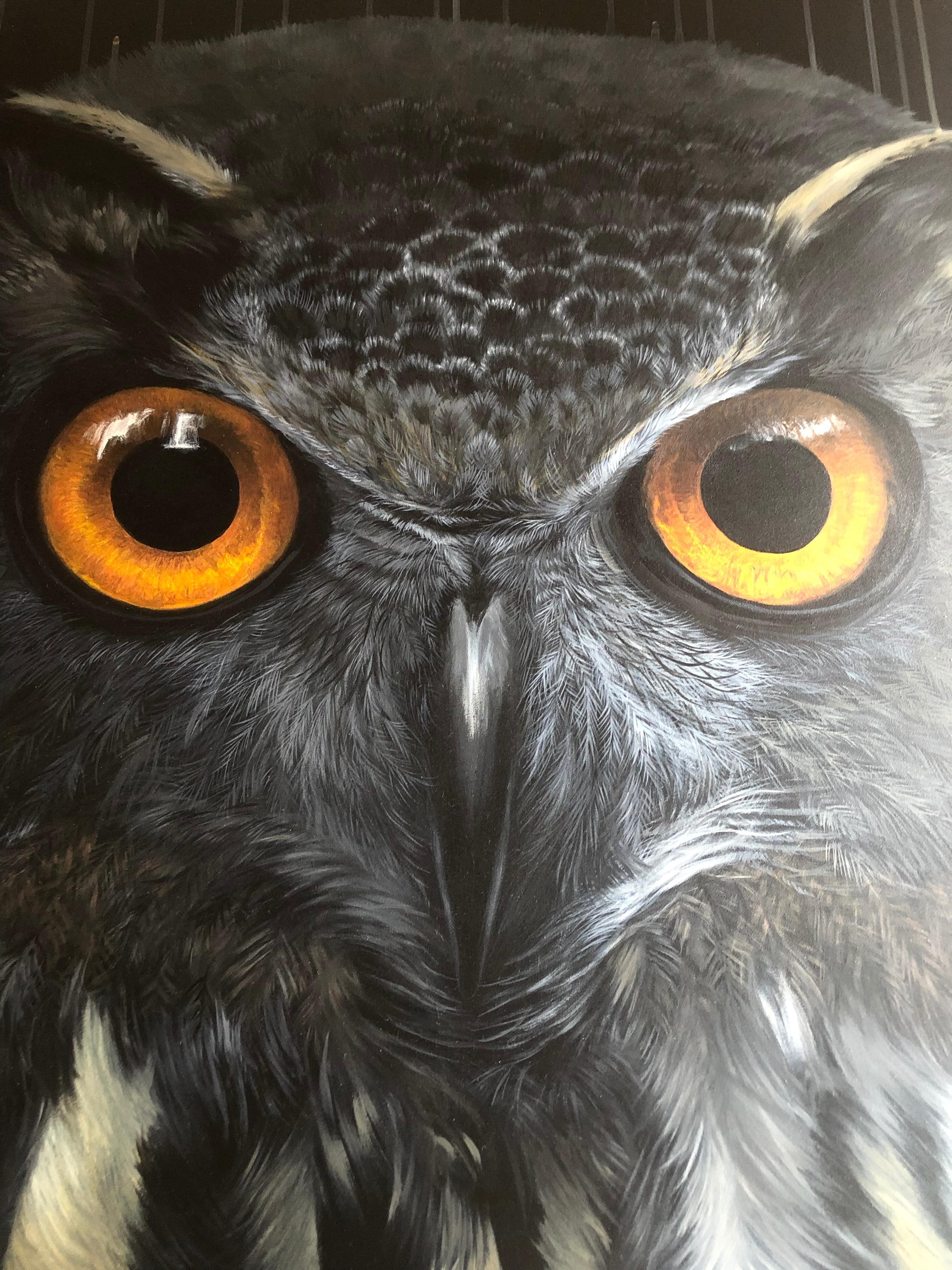 The Darker The Night, The Brighter The Stars - Acrylic, Oil, Spray Paint, Nature - Contemporary Painting by Louise McNaught
