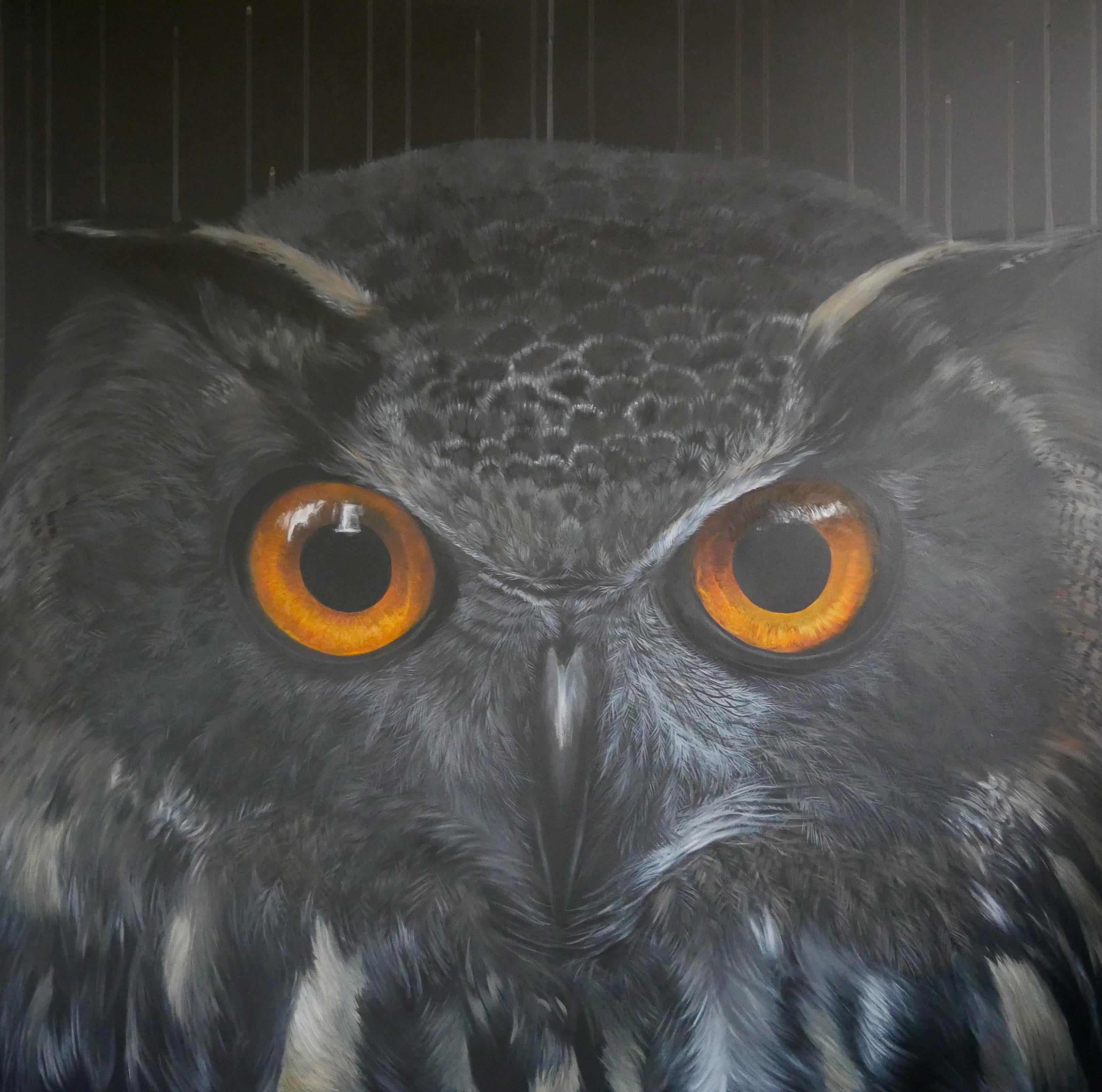 Louise McNaught Animal Painting - The Darker The Night, The Brighter The Stars - Acrylic, Oil, Spray Paint, Nature