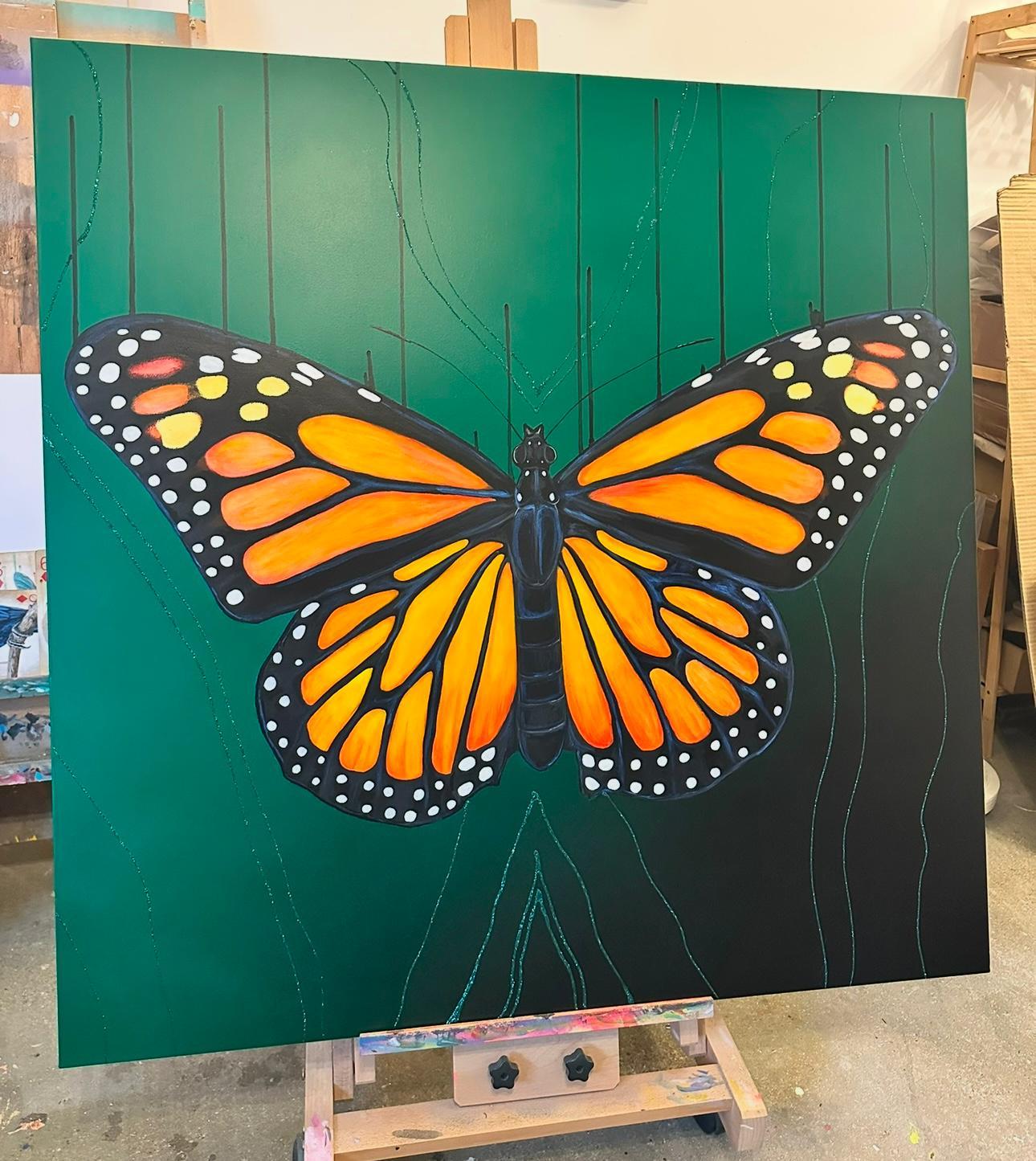 Toxic Beauty - Blue Animal Painting by Louise McNaught