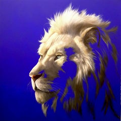 King of a Fading Kingdom by Louise McNaught - Lion Animal Contemporary Print