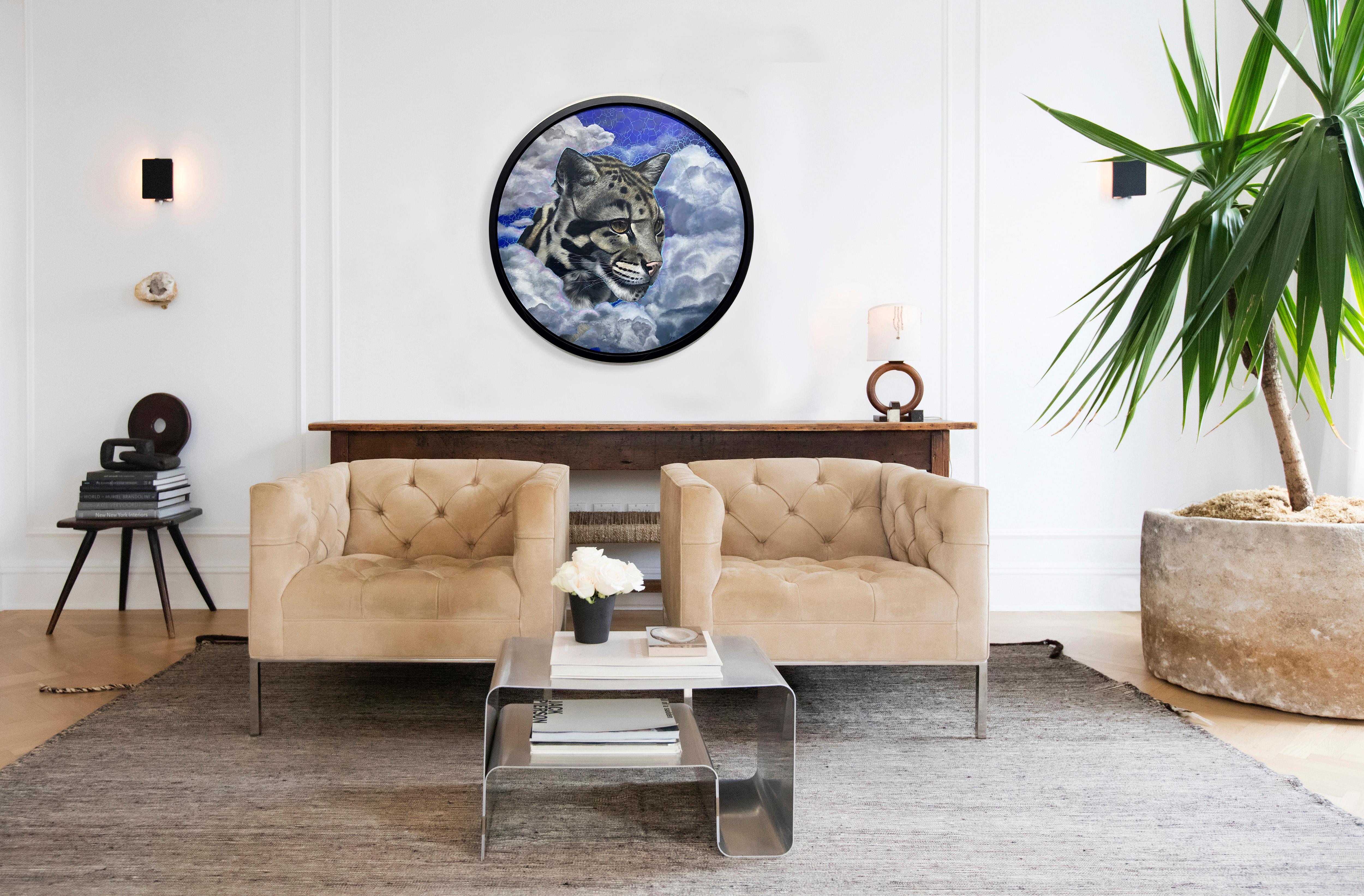 Non-Fungible Reality von Louise McNaught Zeitgenössisches Tier Leopard Ölgemälde im Angebot 2