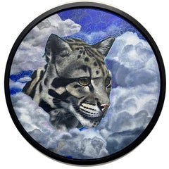 Realidad no fungible de Louise McNaught Animal contemporáneo Pintura al óleo Leopardo