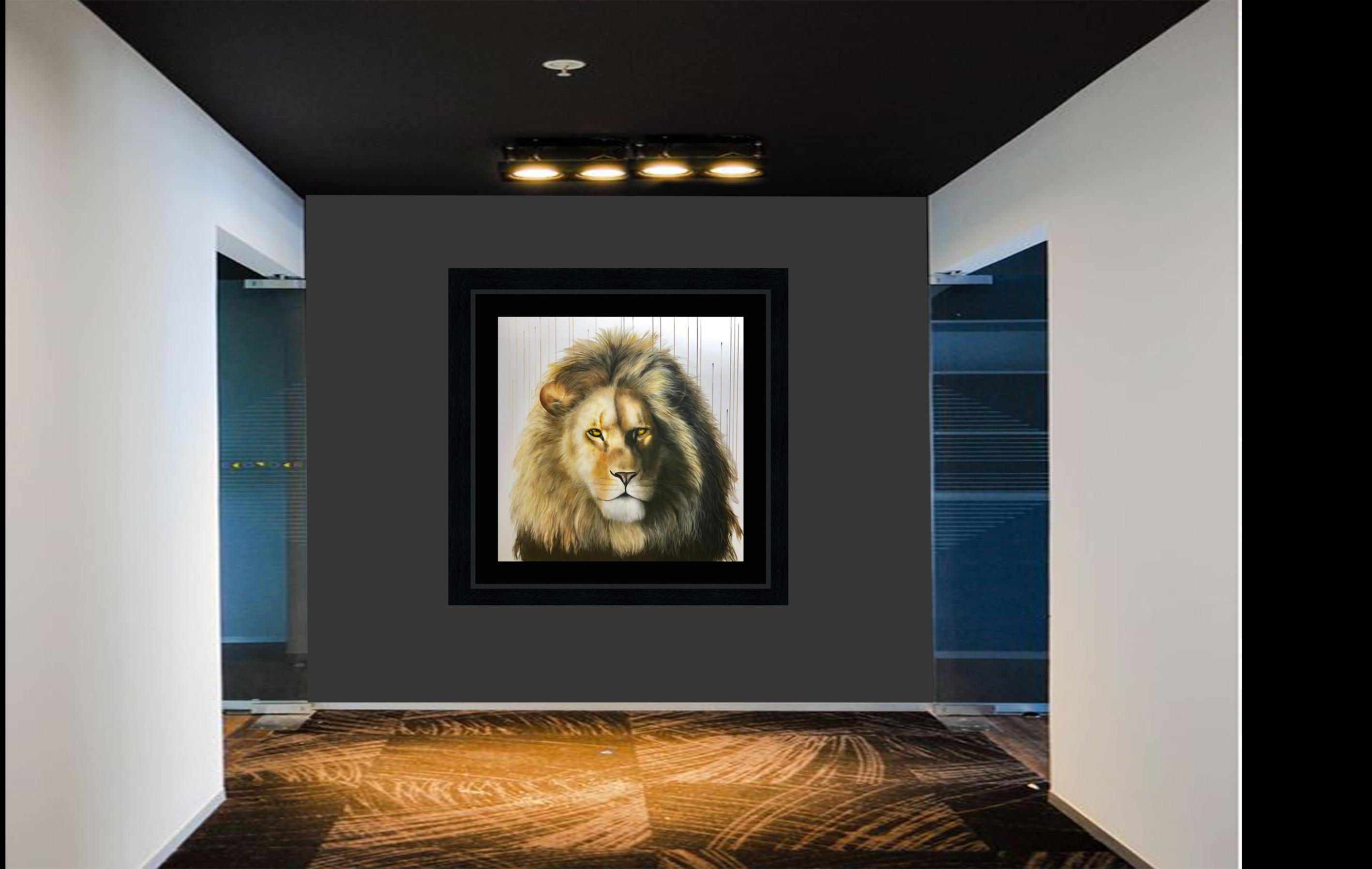 The King XL by Louise McNaught - Lion Animal Contemporary Limited edition Print 4