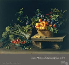 Louise Moillon, Natura morta con frutta, manifesto del museo, riproduzione barocca