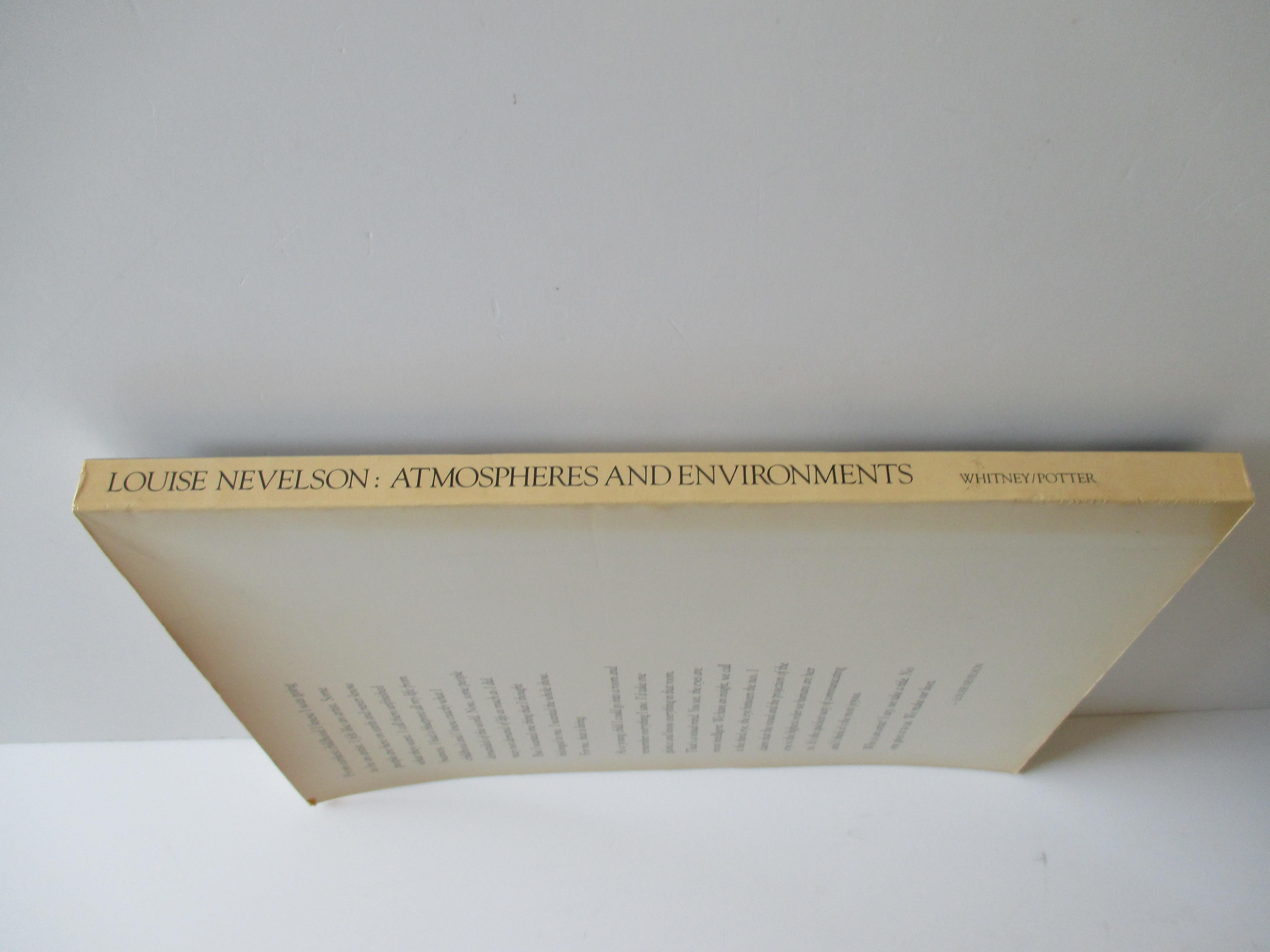 Louise Nevelson Atmospheres and Environments Book In Good Condition In Oakland Park, FL