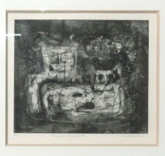 Louise Nevelson Etching Pencil Signed Numbered Pace Gallery 1965 Abstract Modern