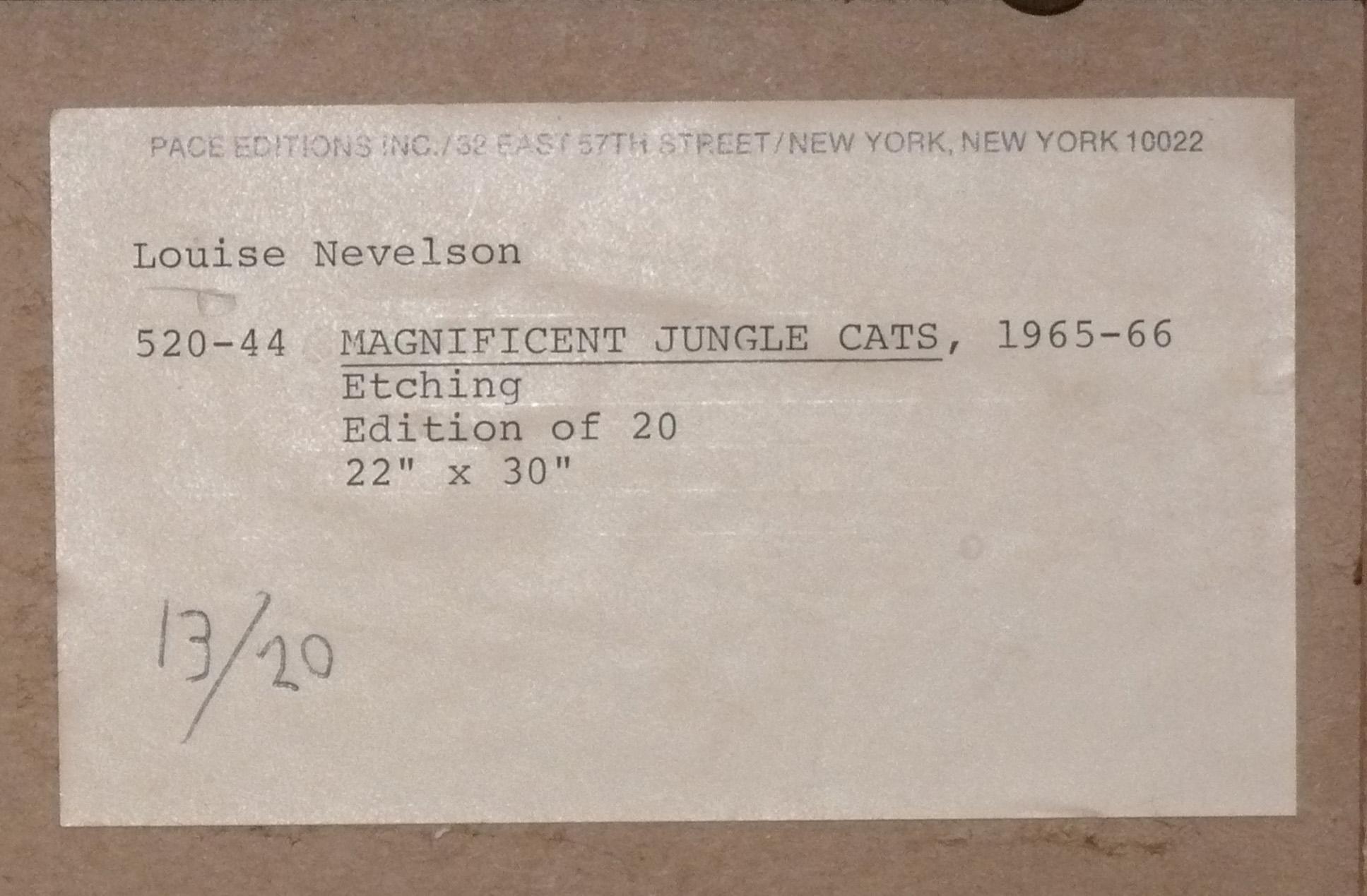 Milieu du XXe siècle Louise Nevelson Gravure au crayon signée et numérotée Pace Gallery 1965 Abstrait Moderne en vente