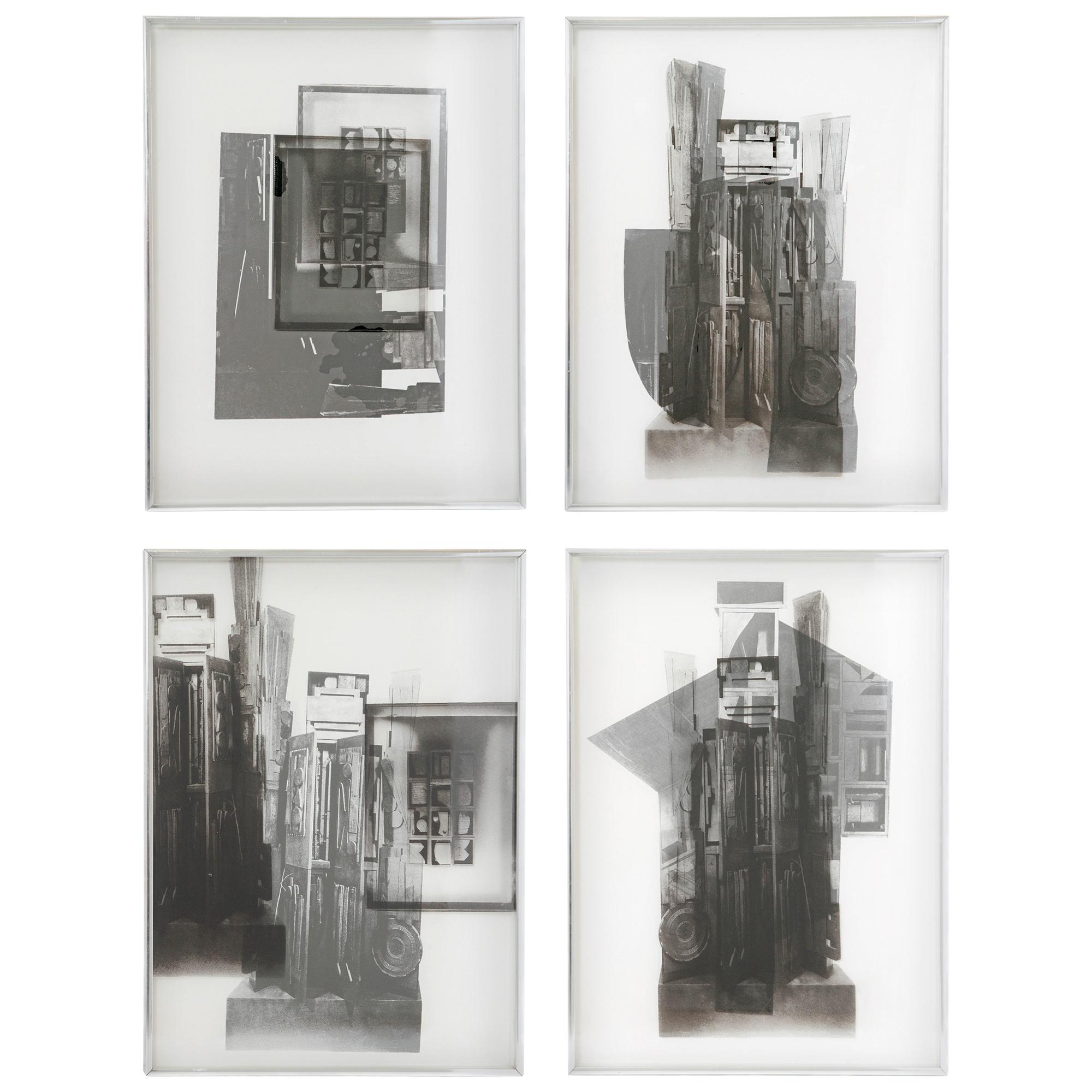 Quatre œuvres de Louise Nevelson « Faces »