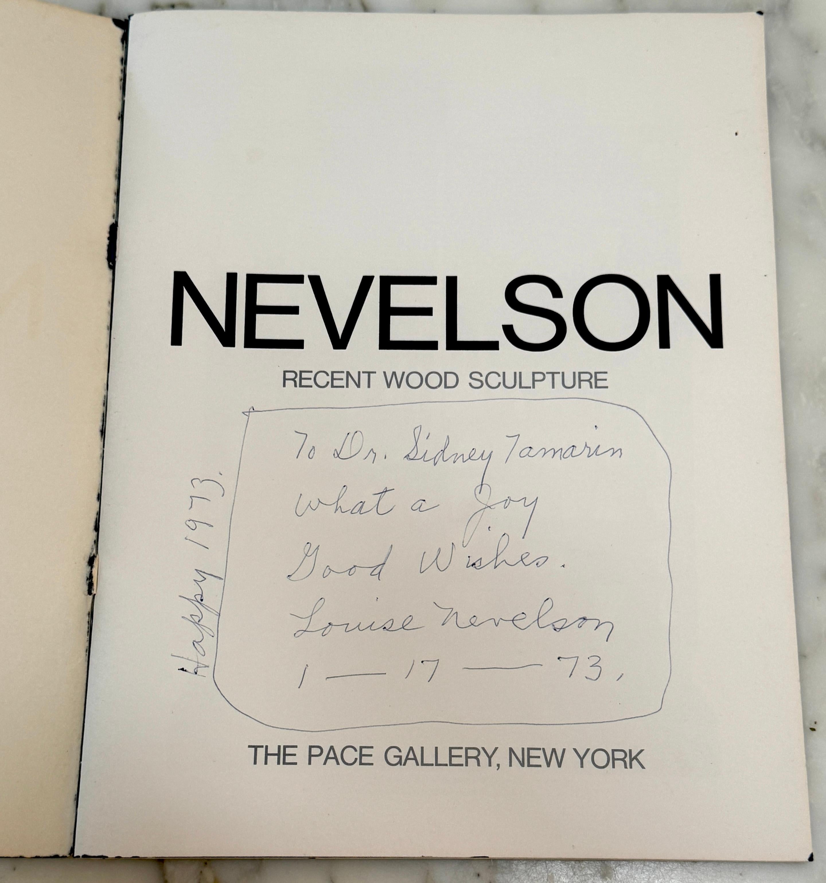 Modern Louise Nevelson Inscribed & Signed Pace Catalog & Print, Nightsphere-Light, 1969 For Sale