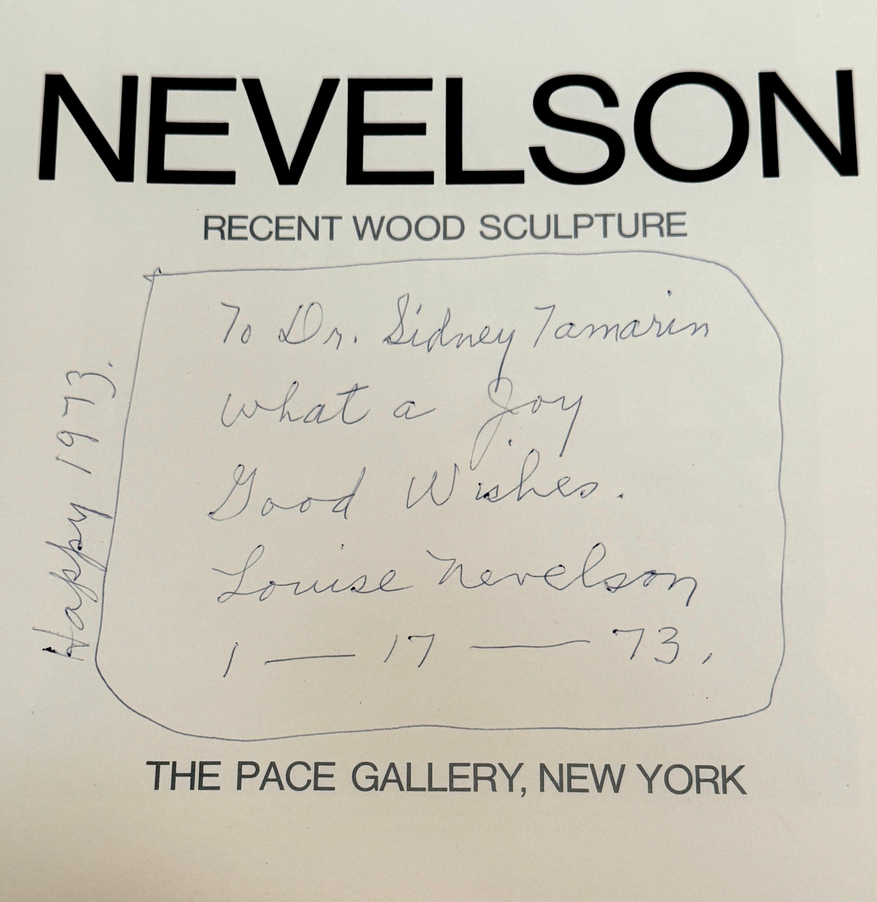 American Louise Nevelson Inscribed & Signed Pace Catalog & Print, Nightsphere-Light, 1969 For Sale
