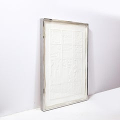 Framed Louise Nevelson 'Dawn Prescence' - A White Molded Paper Intaglio