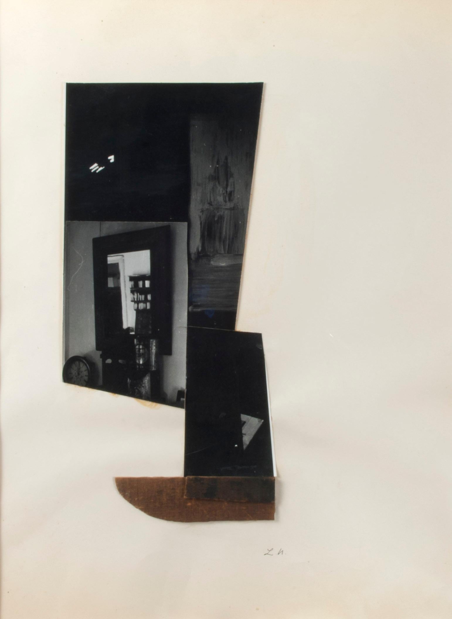 Louise Nevelson Black and White Photograph - Untitled Collage