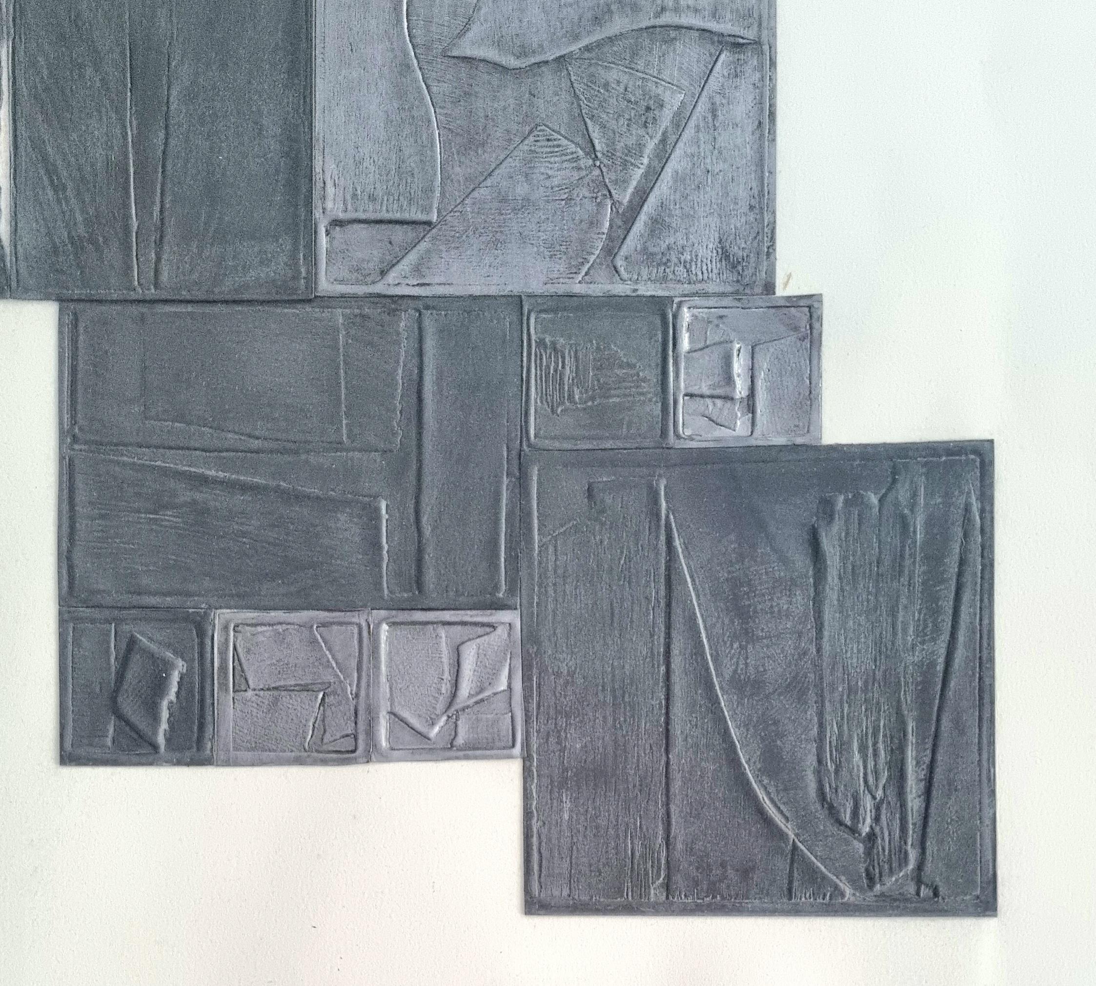 LOUISE NEVELSON - Night Tree 1970, Lead Intaglio Series 76 x 63.4 cm In Excellent Condition For Sale In Vigevano, PV