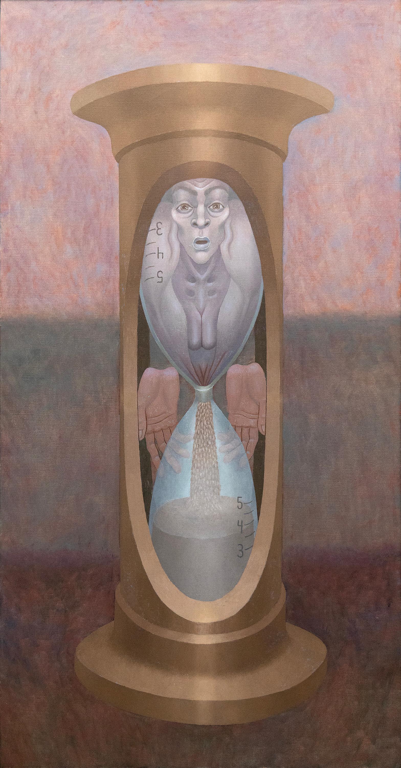 Figurative Painting de Irving Norman - El hombre y el tiempo