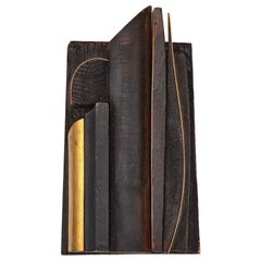 Louise Nevelson Halskette mit Anhänger, schwarz lackierte Holzskulptur