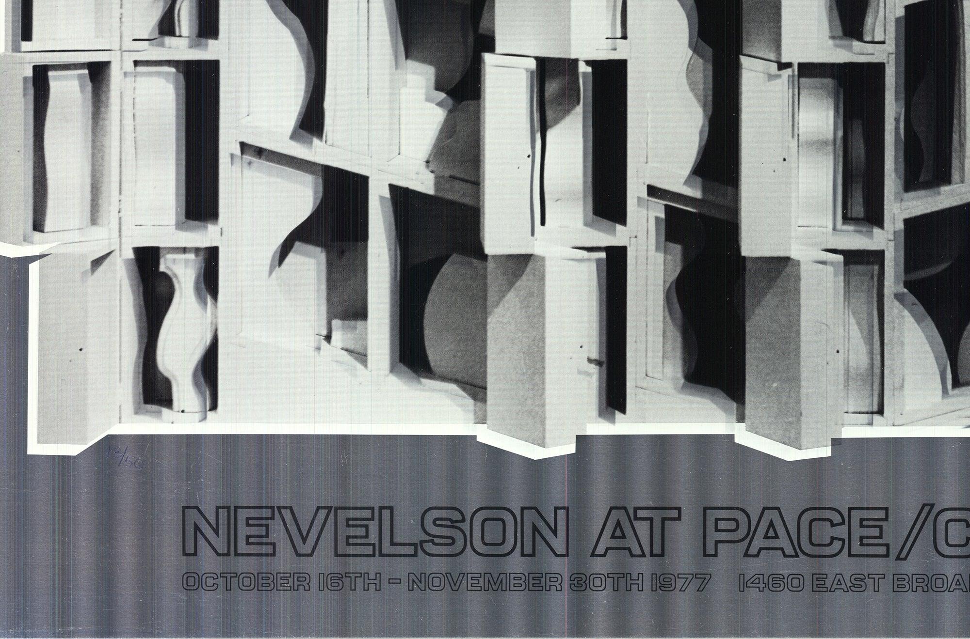 Nevelson 'At Pace Columbus Foil Print Hand Signed Vintage For Sale 1