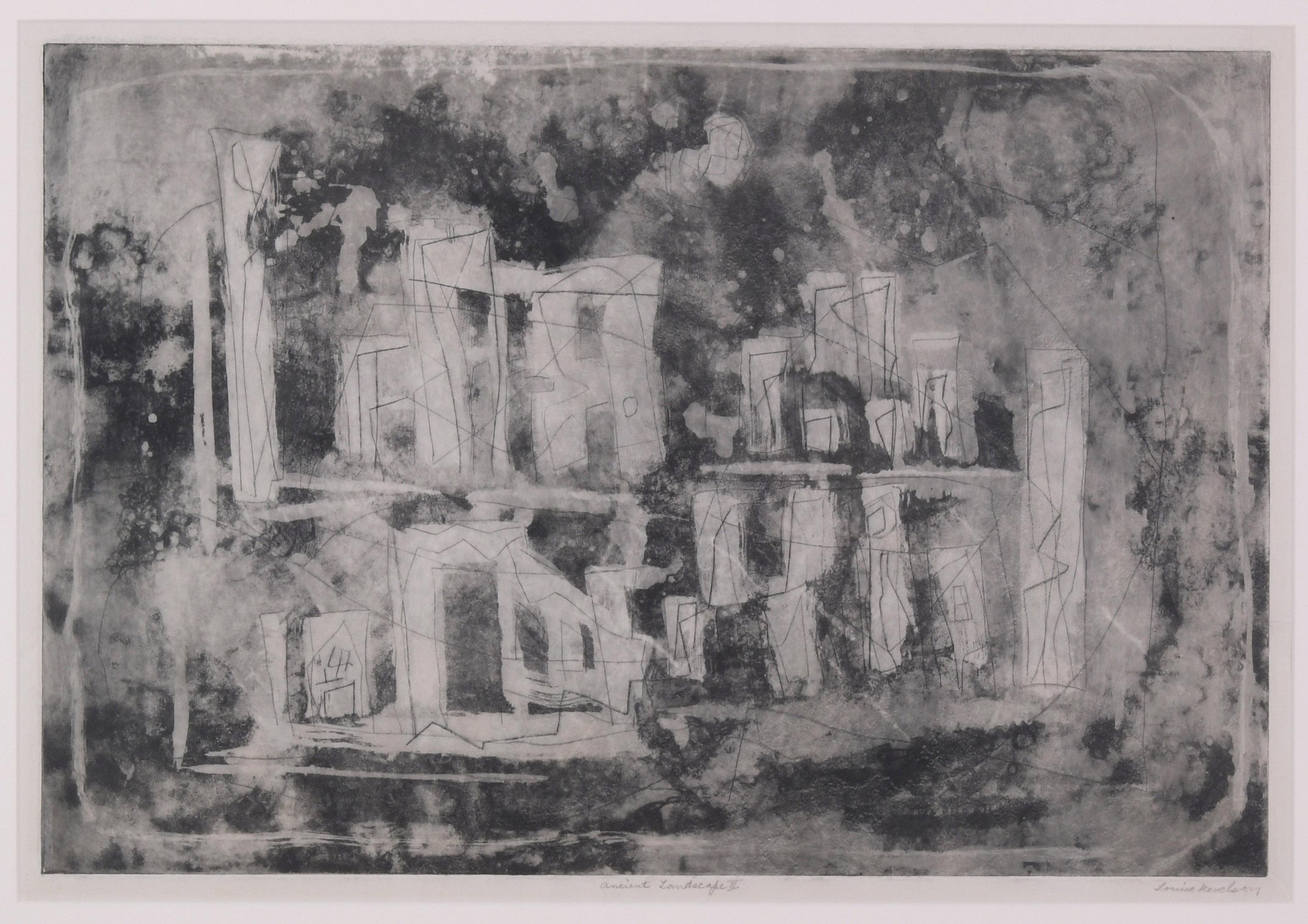 Louise Nevelson Abstract Print – Antike Landschaft II (Antike Stadt)
