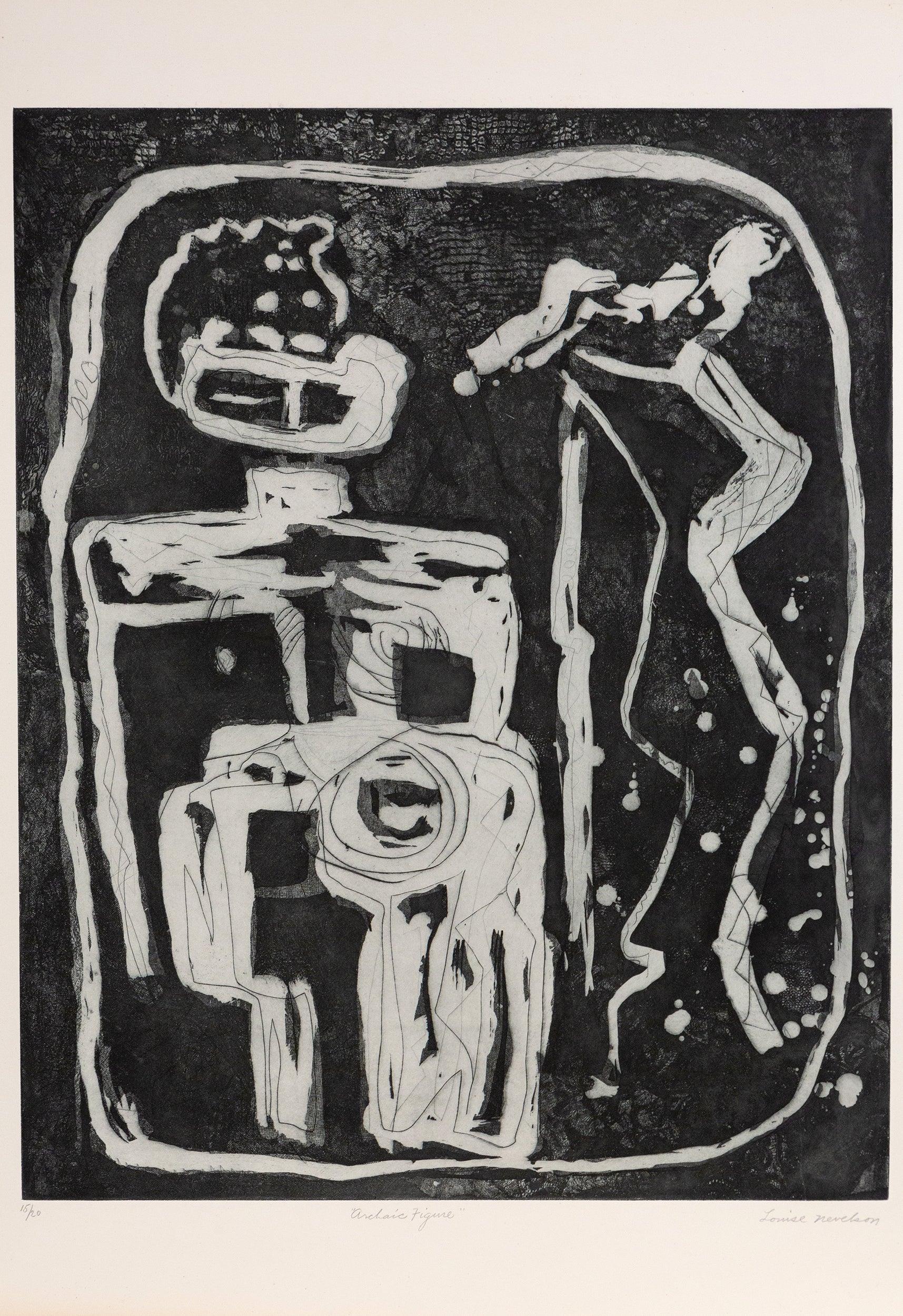 Archaic Figure - Print by Louise Nevelson