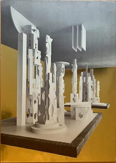 Amanecer del Bicentenario Litografía y lámina de oro, escultura de Louise Nevelson firmada/N