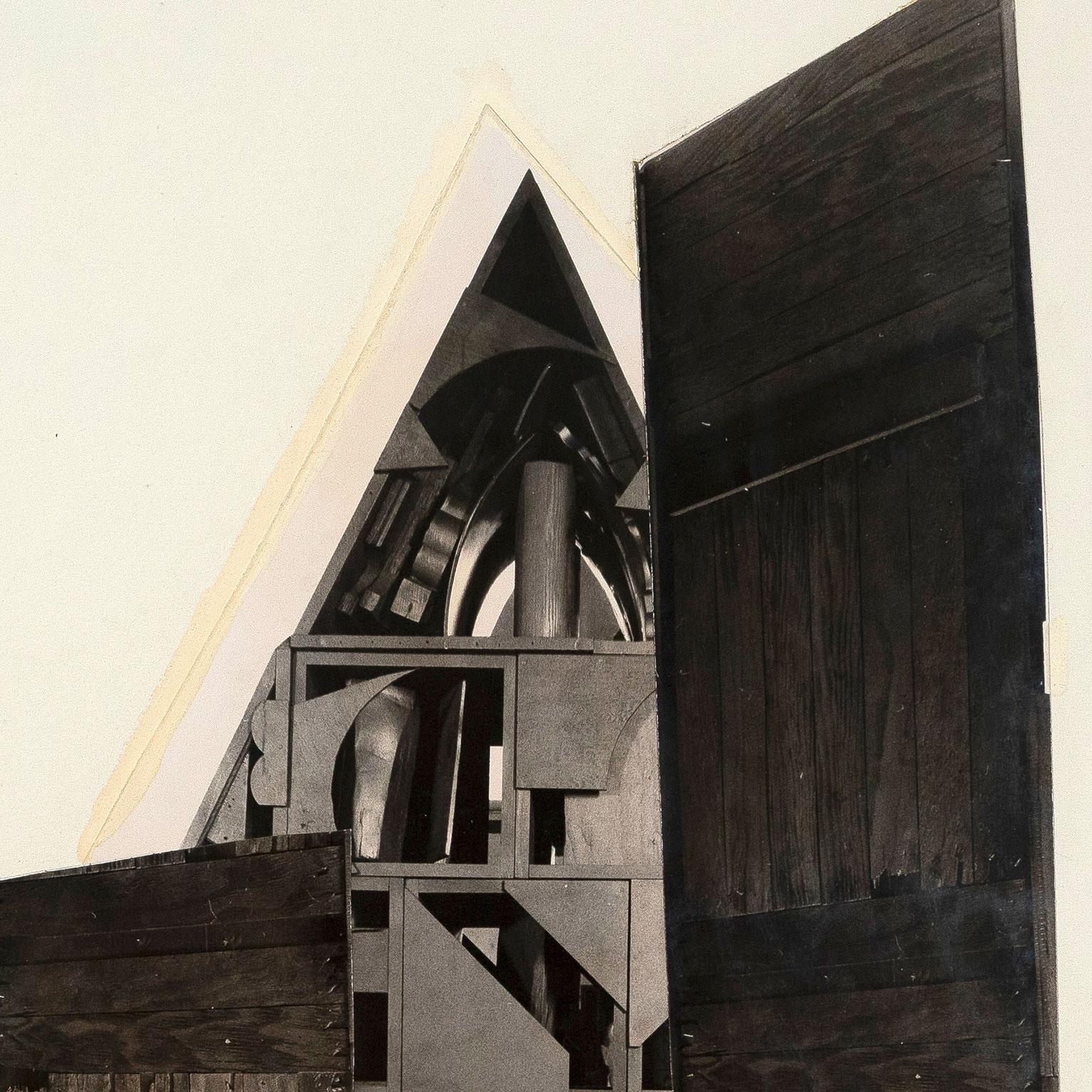 Collage was an important part of Louise Nevelson's practice. The process mirrored her approach to sculpture; taking disparate elements and assembling or uniting them into a complex whole. 

Similar to many of her American contemporaries, Nevelson